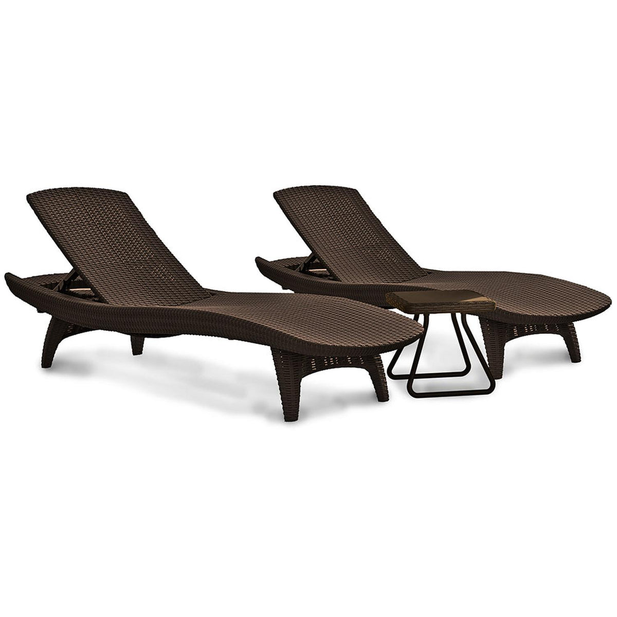 Juego De Reposeras Y Mesa Marrón Pacific Sun Keter
