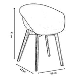 Pack x4 Sillas de Comedor con Apoyabrazos Tulip Blanca Midtown