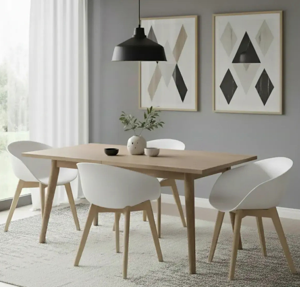 Pack x4 Sillas de Comedor con Apoyabrazos Tulip Blanca Midtown