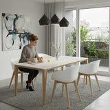 Pack x4 Sillas de Comedor con Apoyabrazos Tulip Blanca Midtown