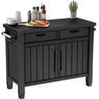 Mesa Auxiliar Asador De Jardín Buffet Cabinet Grafito