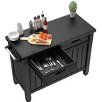 Mesa Auxiliar Asador De Jardín Buffet Cabinet Grafito
