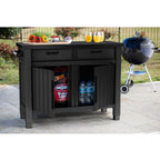 Mesa Auxiliar Asador De Jardín Buffet Cabinet Grafito