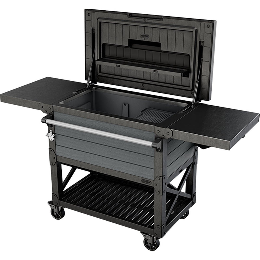 Mesa Auxiliar Asador De Jardín Cooler Beverage Grafito