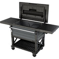 Mesa Auxiliar Asador De Jardín Cooler Beverage Grafito