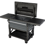 Mesa Auxiliar Asador De Jardín Cooler Beverage Grafito