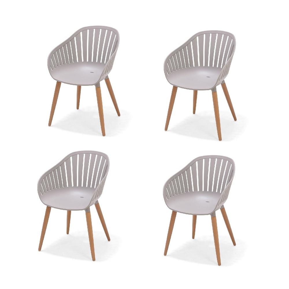 Pack x4 Sillas Exterior Cannes Gris Midtown - Gris