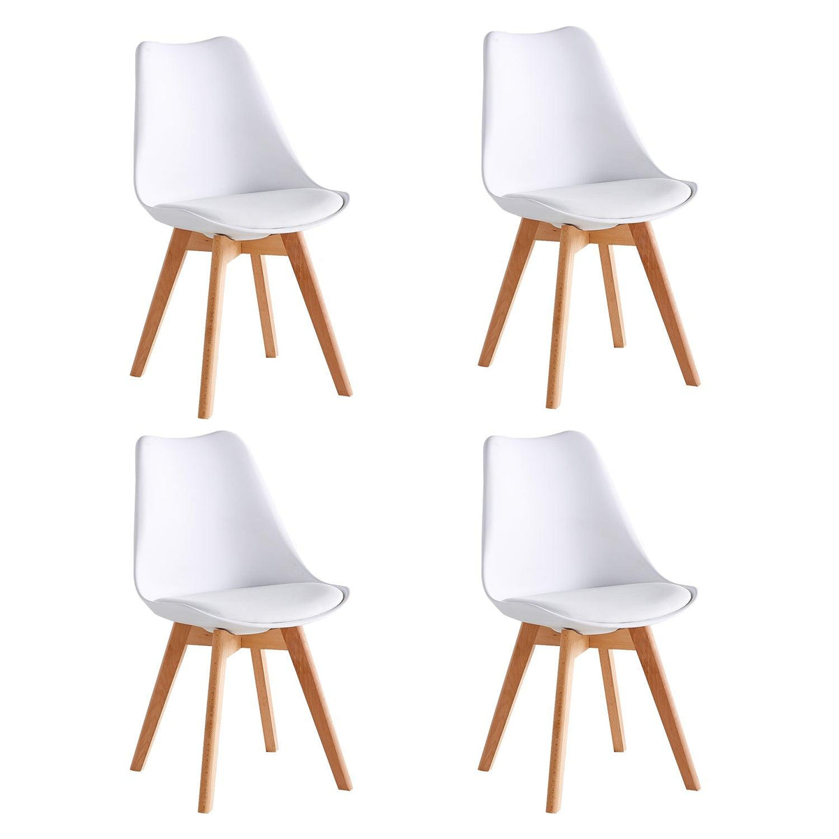 Pack x4 Sillas de Comedor Tulip Blanca Midtown - Blanco