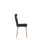Pack x4 Sillas de Comedor Madera Laqueada Negra Windsor Midtown