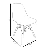 Pack x6 Sillas de Comedor Eames Negra Midtown